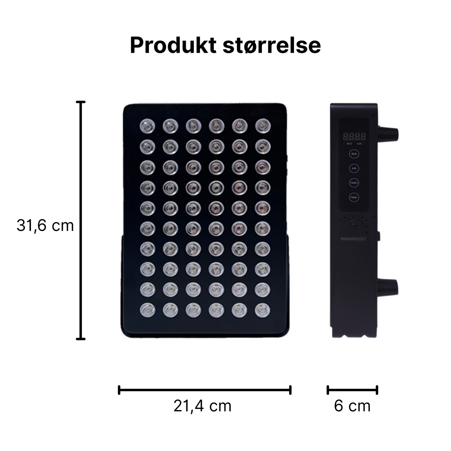 Mål på RB300 røslys panel - sort