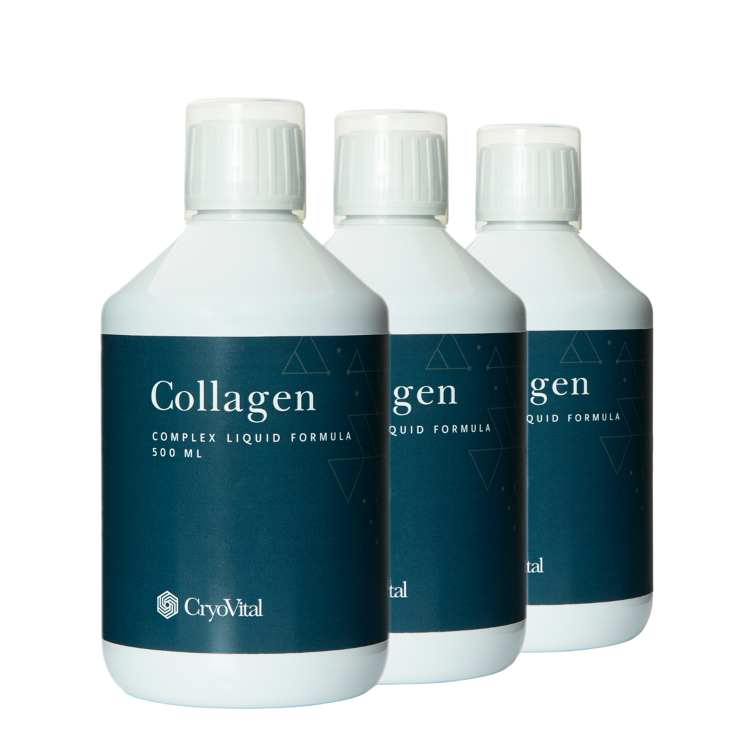 Tre flasker CryoVital Collagen