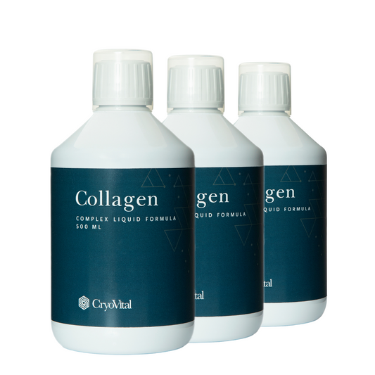 Tre flasker CryoVital Collagen