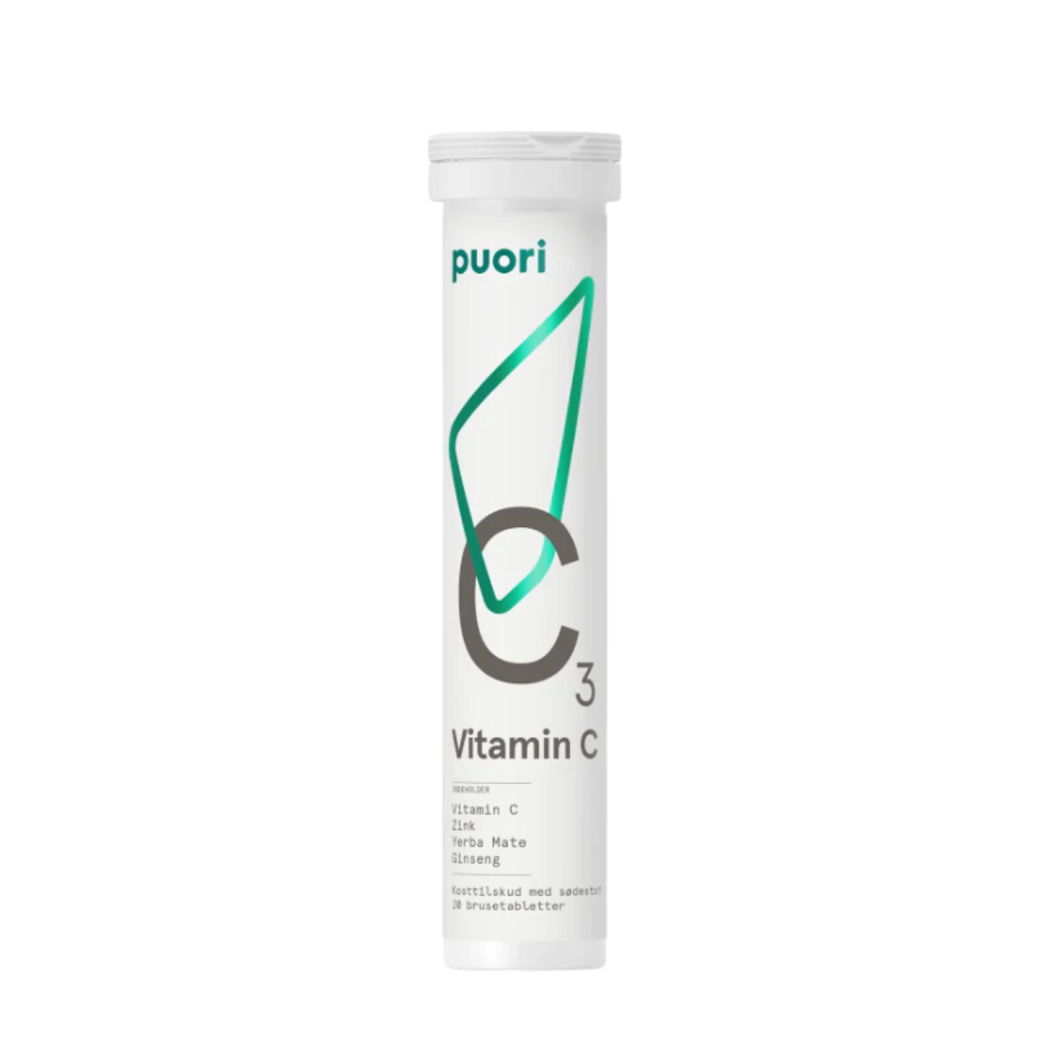 Puori C-Vitamin Brusende Tabletter.