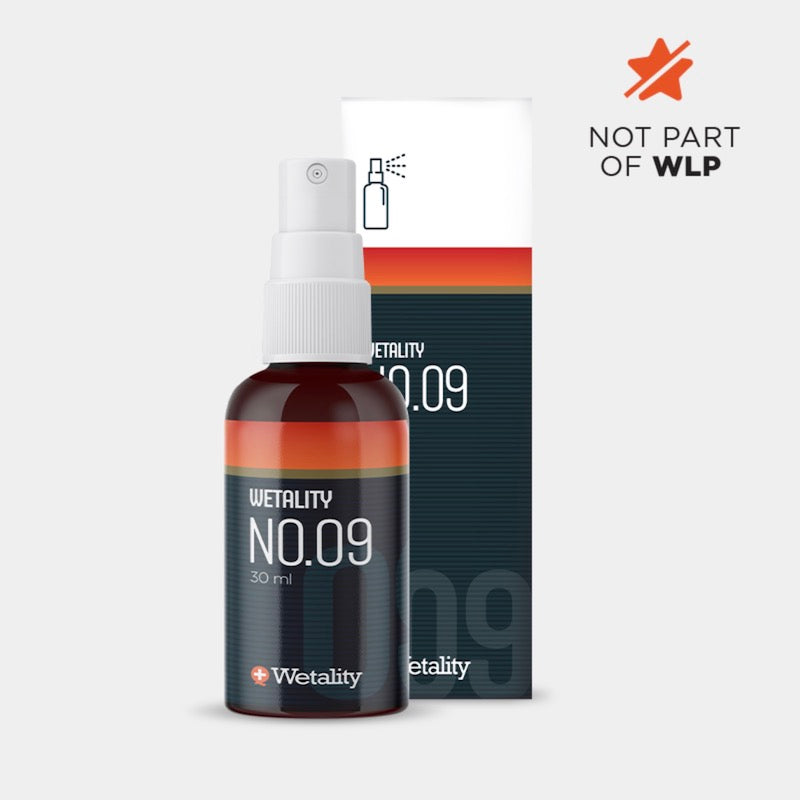 Wetality CBD Olie No. 09 med 20% CBD 30ml flaske med spray.
